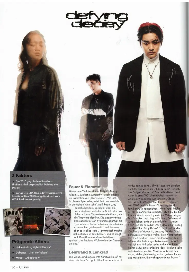 ORKUS Magazine — Defying Decay feature